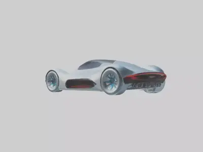 Futuristic Model Set Low-poly 3D model