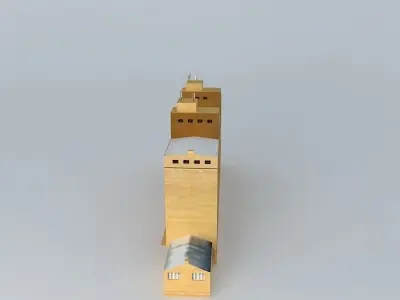 Sisak Harbor storage Low-poly 3D model