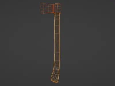 Axe Game Ready Low-poly 3D model get