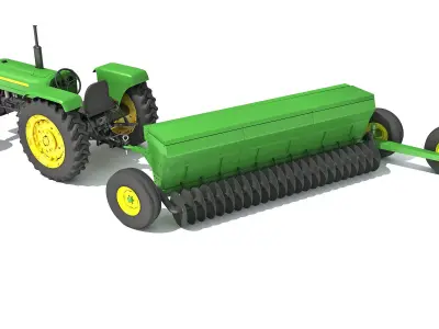 Tractor Disc Harrow 3D model