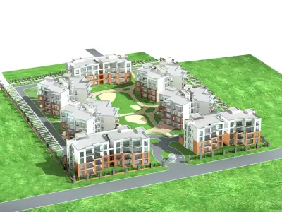 Multi Residential 3D model 18