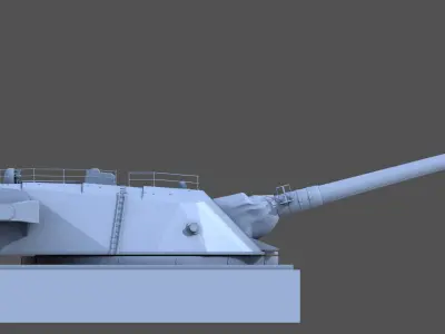 Super Yamato 51cm Twin Turret - 1-72 scale 3D print model