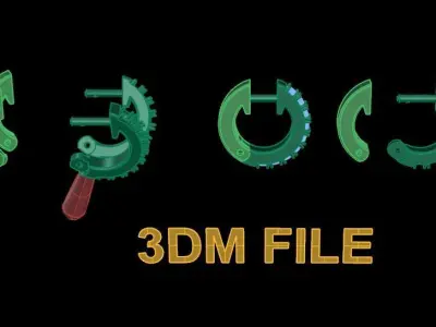 Small Size Diamond Dangle Hoop Earring 1mm50 3D print model