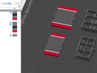 Double Edge Platform Reverse Modules 1-87 FDM color 3D print model
