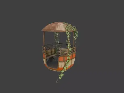 Forgotten Ferris Wheel Cart Low-poly 3D model