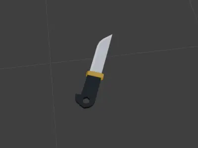 low-poly Eagle Knife Free 3D model