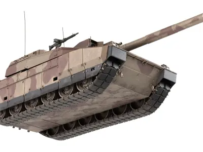 AMX-56 Leclerc tank Low-poly 3D model