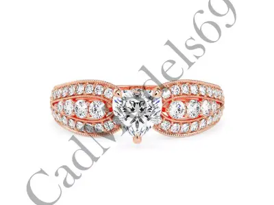 Engagement Ring44 3DM Model with 28 IMAGES and 7 VIDEOS 3D print model