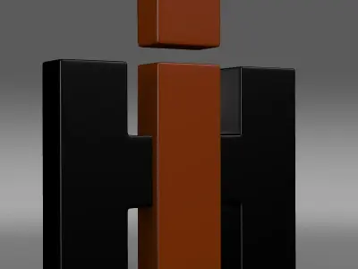 international harvester logo 3D model by Sergey