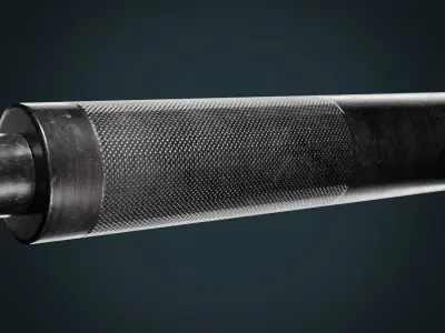 silencer steel tube Low-poly 3D model