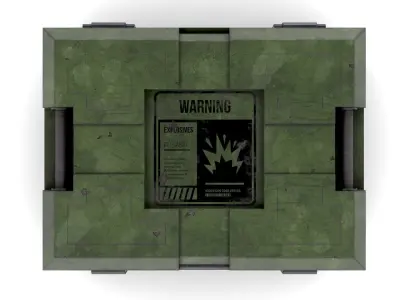 Explosives Storage Case Low-poly 3D model