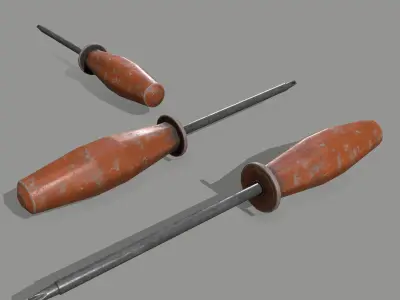 screwdriver Low-poly 3D model 35