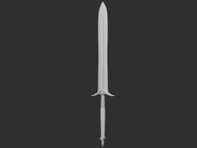 The Knight Sword 3D model Free low-poly 3D model