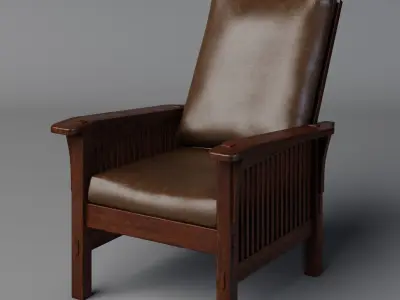 Morris Chair Low-poly 3D model