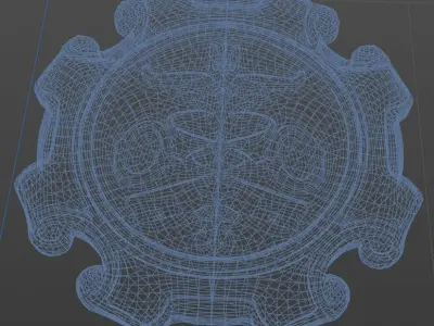 Metal medal Low-poly 3D model