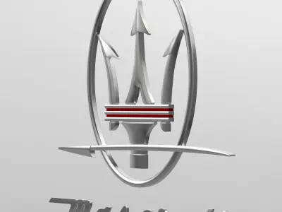 maserati logo 3D model