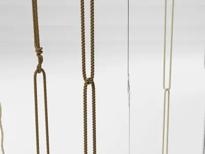 Sample ropes 3d models set 3D model