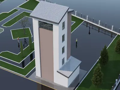 tower Low-poly 3D model