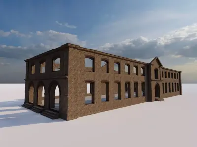 Commercial building-building classic 3D model