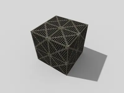 low poly metal crate Low-poly 3D model shop
