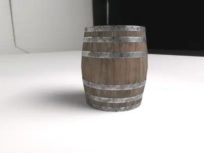 Free Barrel  Free low-poly 3D model