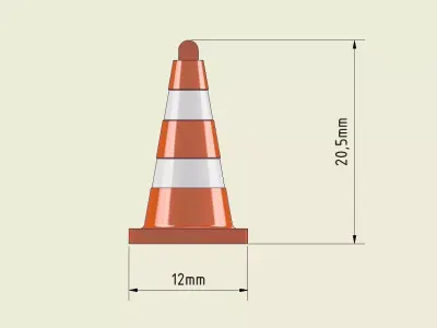 Traffic Safety Cone 3D print model