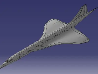Avion Concorde 3D print model