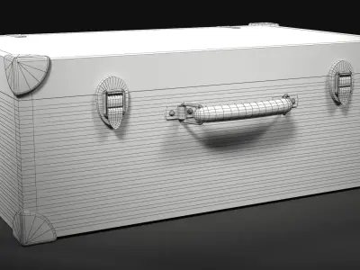 Vintage Painted Case Low-poly 3D model