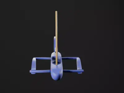 Futuristic Watercraft Game Ready Asset Low-poly 3D model