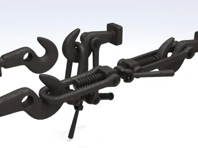 Railway Screwlink coupling arm 3D model