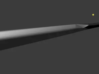 Low-Poly Metal Baseball Bat Game-Ready Low-poly 3D model