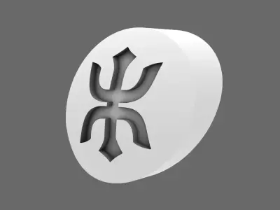 Red Ronin Chapter DV04 Shoulder Circle Symbols 3D print model