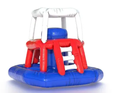 Modular folding water park GUARD TOWER Low-poly 3D model