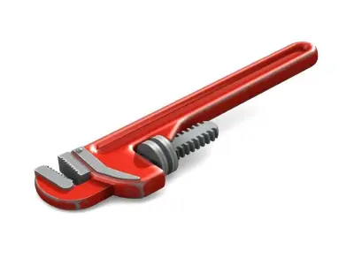 Pipe Wrench 3D model 2