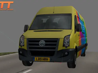 Volkswagen Crafter Cowling Wilcox Low-poly 3D model