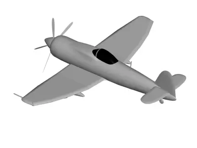 Hawker Sea Fury 3D model