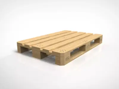 Europallet wooden pallet Free 3D model