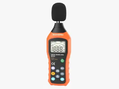 Sound Level Meter Low-poly 3D model