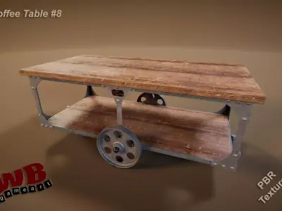 Coffee Table 8 Low-poly 3D model