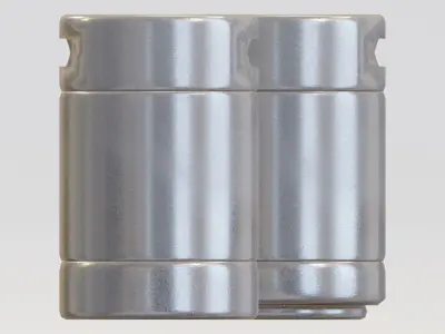 Beer Drum 10L Collection Low-poly 3D model