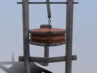 Medieval Bellows Low-poly 3D model