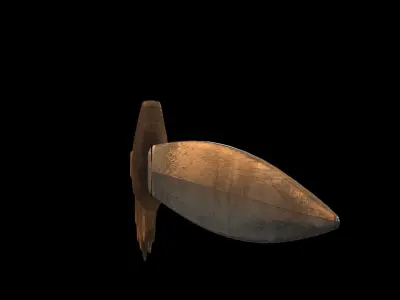 Knuckle Duster Trench Knife Low-poly 3D model