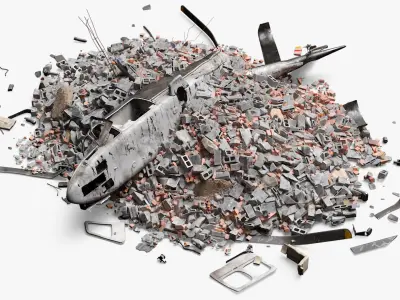 Helicopter Debris 3D model