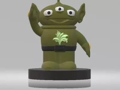 Alien with Three Eyes 3D Printable Model 3D print model purchase