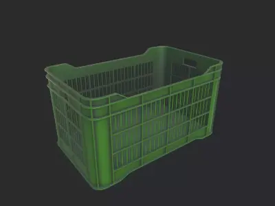 Plastic Basket 02 Low-poly 3D model