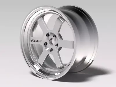 Wheels Volk TE37V Low-poly 3D model