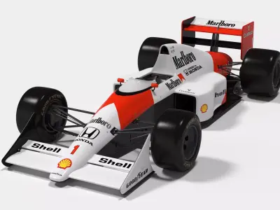 McLaren MP4 Ayrton Senna  3D model