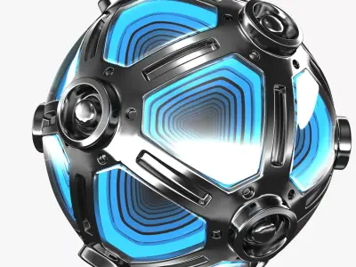 Metal Sphere Lamp 3D model