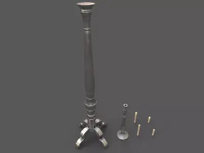 Candle pack Low-poly 3D model buy