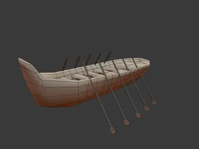 Ship - Low poly sailing Free low-poly 3D model